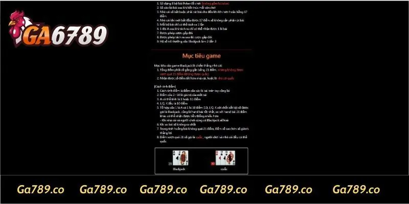 Quy định về tách bài và cược gấp đôi trong Blackjack GA6789