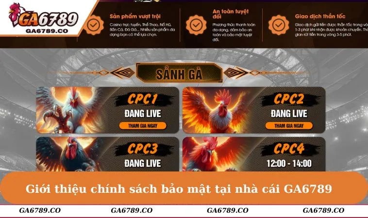 Giới thiệu chính sách bảo mật tại nhà cái GA6789