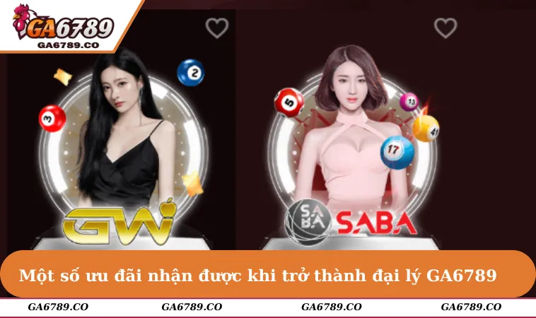 Một số ưu đãi người chơi nhận được khi trở thành đại lý GA6789